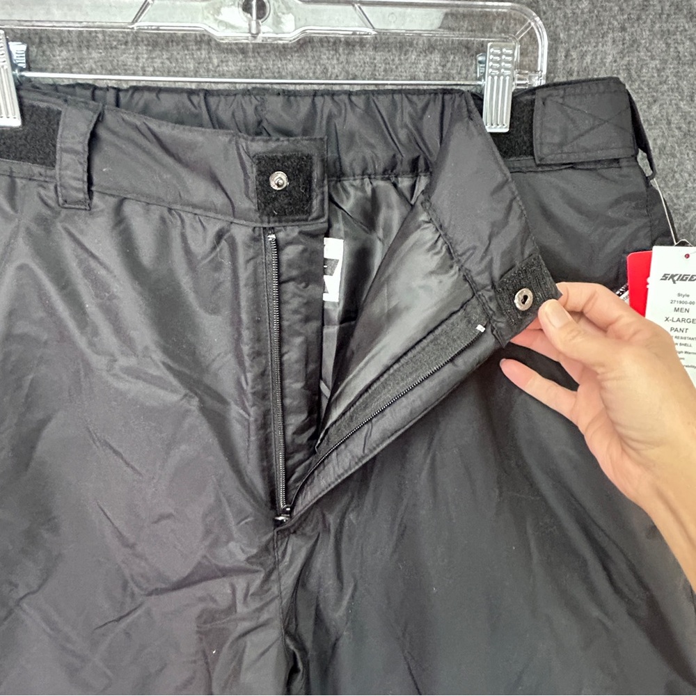 Ski Gear Snow Pants Mens XL Black ThermaTech Insulated Water Resistant Ski - Picture 7 of 16